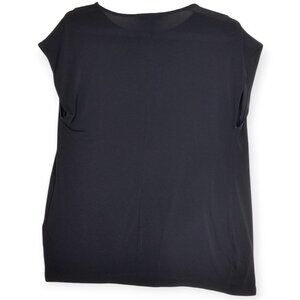 Banana Republic Cap Sleeve Knit Top - Women's XS - Black Modal Blend